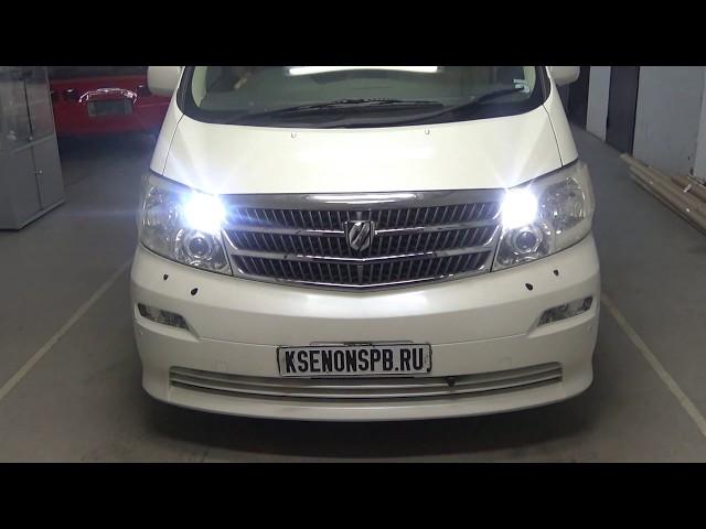 Toyota Alphard - установка BI LED I.LENS PJX + HPL Crossfire