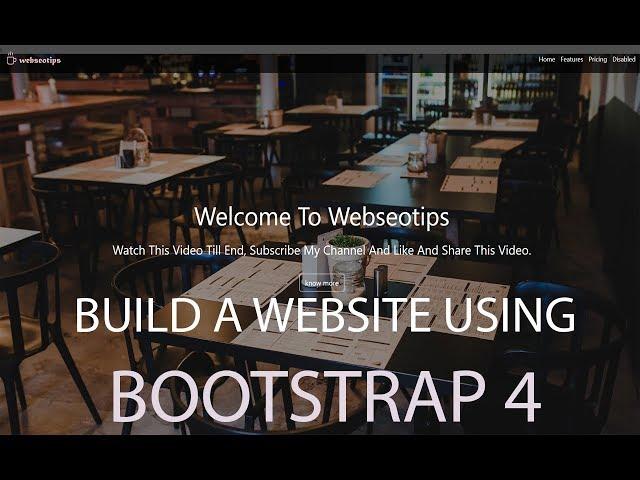 bootstrap 4 website built from scratch in 1 hour with code