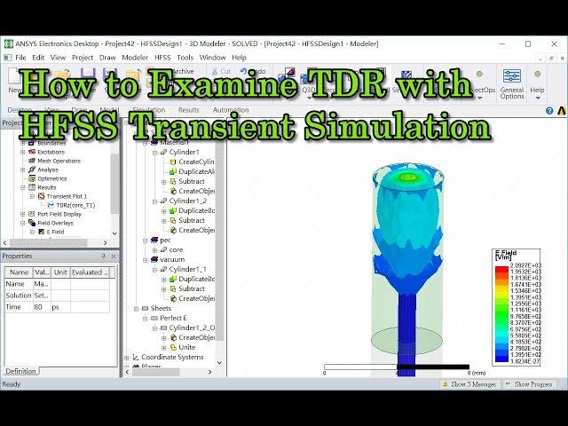 How to Examine TDR of coaxial cable with HFSS Transient Simulation