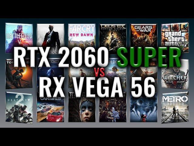 RTX 2060 SUPER vs RX VEGA 56 Benchmarks | Gaming Tests Review & Comparison | 59 tests