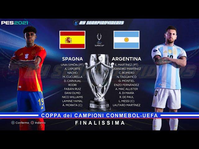 Spagna Vs Argentina • finalissima, Campioni d'Europa vs Campioni d'America