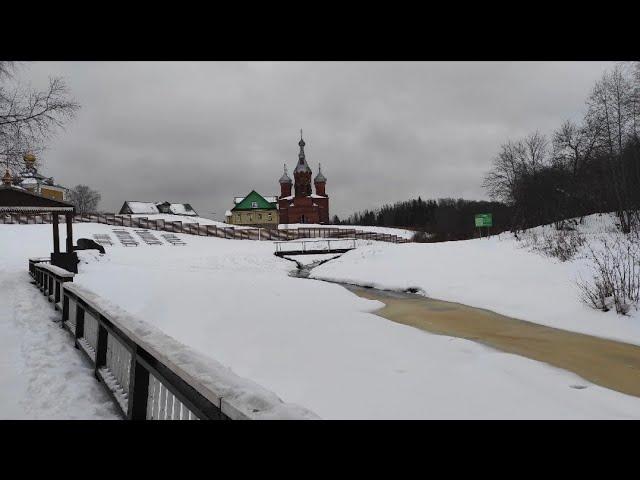 The Source of the Volga. The largest River in Europe. January in Russia