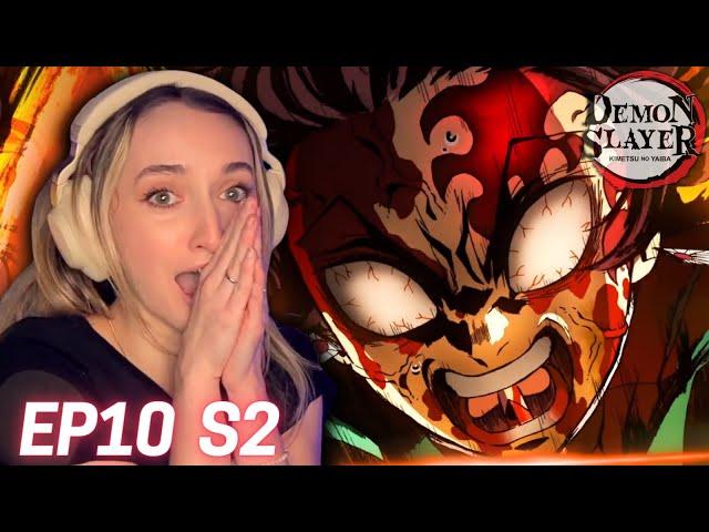 BEST THING I'VE EVER SEEN! DEMON SLAYER | NEVER GIVE UP (REACTION) S2 Ep10 Entertainment District