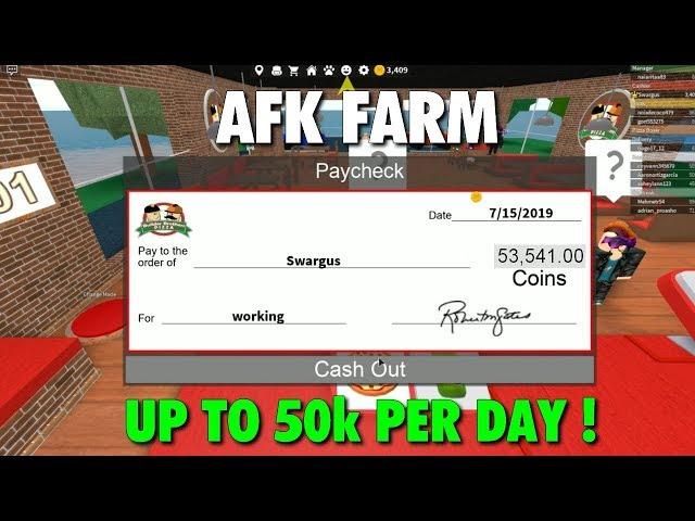 (OLD, NEW VID IN DESC) HOW TO AFK FARM MONEY on Work at a Pizza Place  Roblox