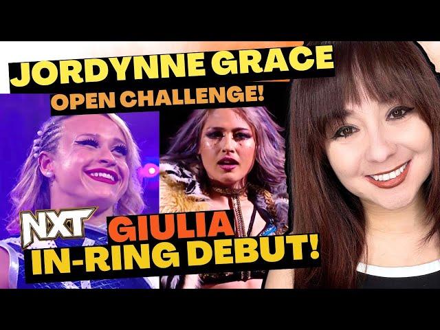 Jordynne Grace Open Challenge, Giulia WWE NXT In-Ring Debut! (9/10/25) w/ Denise Salcedo & Chinedu