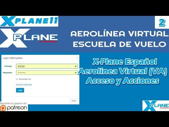 X-Plane Español | Aerolínea Virtual (VA) | Acceso y Acciones