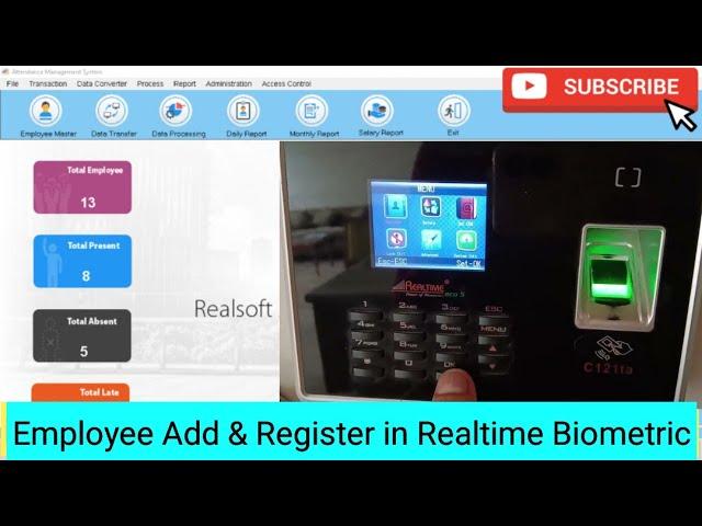 How To Add User and Register User #Realtime Biometric