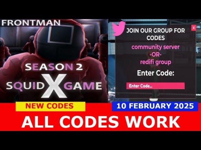 *NEW UPDATE CODES* [️MINUS ONE] Squid Game X ROBLOX | ALL CODES | FEBRUARY 10, 2025