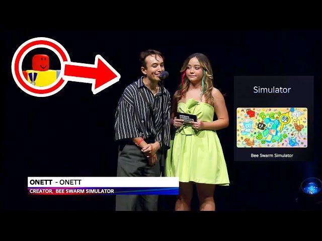 ONETT WON AN AWARD AT THE ROBLOX EVENT FOR BEE SWARM SIMULATOR! (his speech)