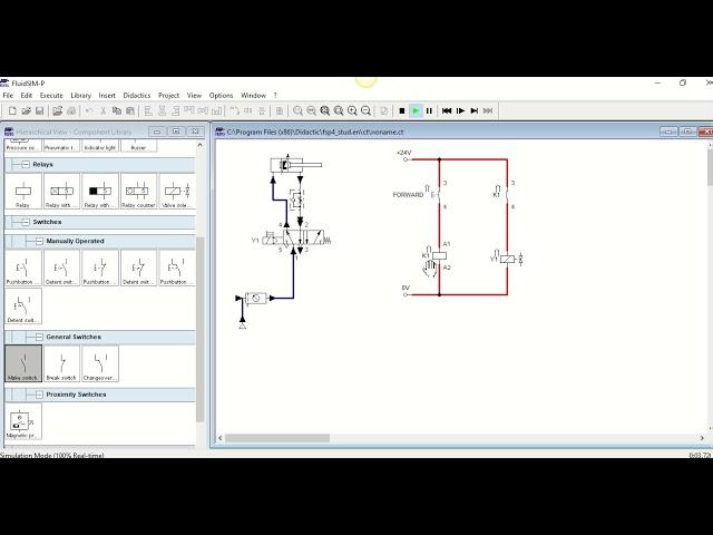 FluidSim_ElectroPneumatics - Relays & Latching