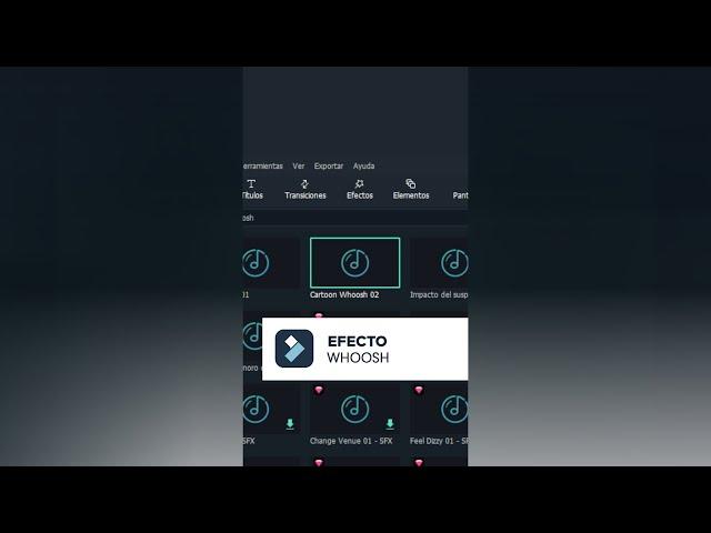 Efecto Transición Whoosh para videos #shorts