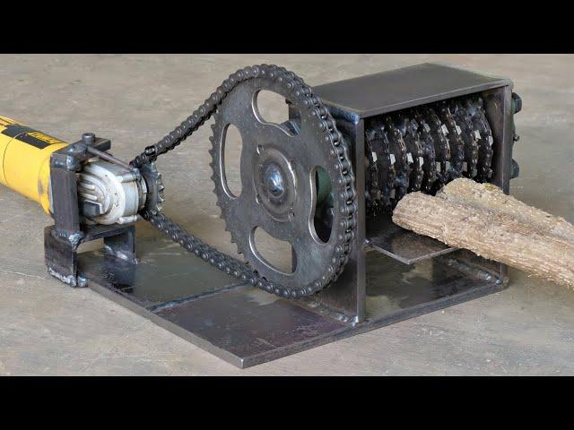 Angle Grinder HACK - How To Make A Wood Chipper Using Angle Grinder | DIY