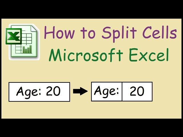 How to split cells containing text in Excel