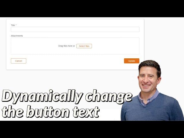 How to change the submit button text dynamically