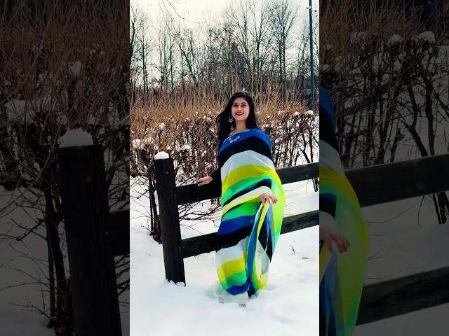 #saree #snow