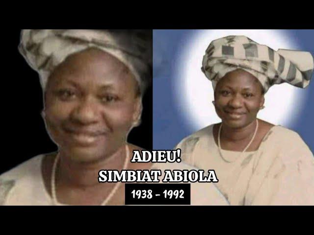 Iku Simbiat Abiola, aya MKO. ADIEU!