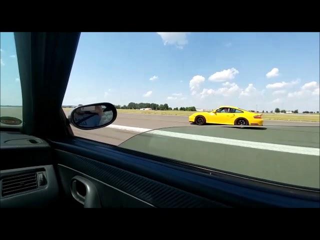 Fiat Coupe 20VT GTX3076 vs 590hp Porsche Turbo