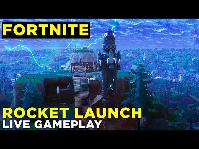 Fortnite Rocket Launch: Live Gameplay from the Launch Site and Aerial Views