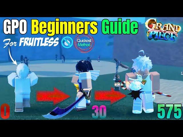 Complete Fruitless Leveling Beginner Guide Level 0 to Max 575 in Roblox GPO Update 10 Quick Method