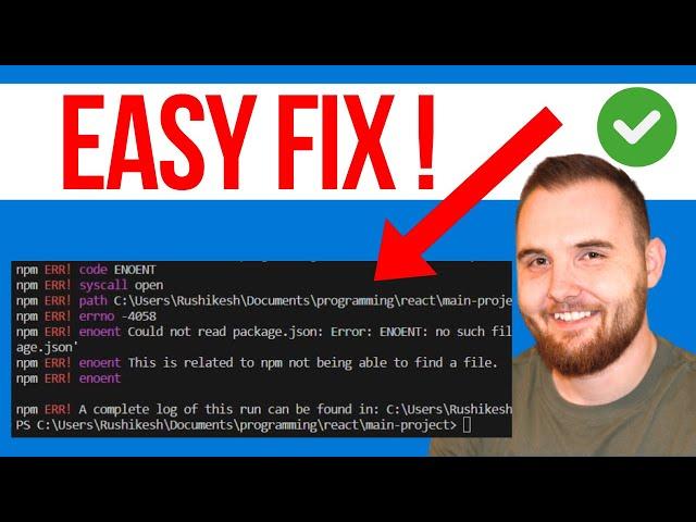 How to Fix NPM ERR Code ENOENT npm ERR syscall Open Error (QUICK GUIDE)