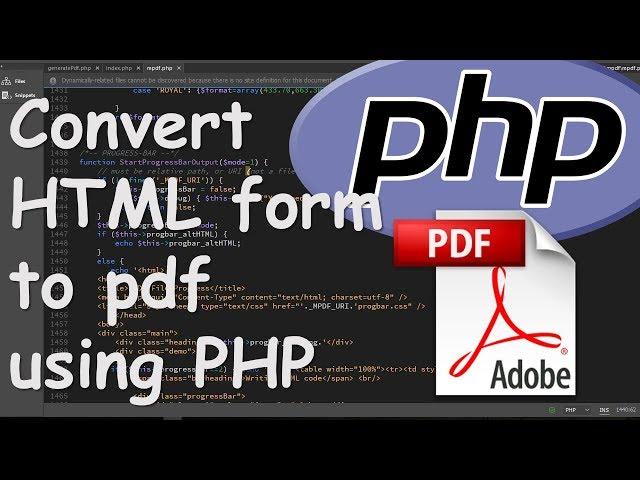 Convert HTML form to pdf using PHP
