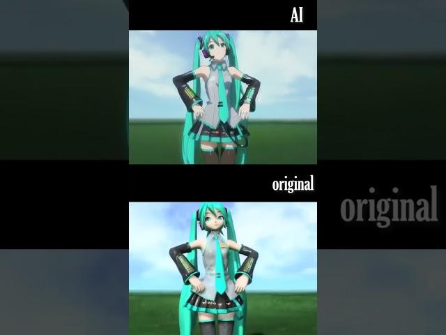 New AI Anime Style of Hatsune Miku with Levan Polkka! #shorts