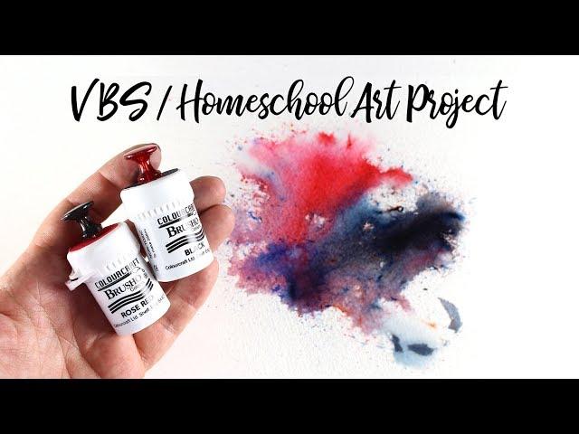 Vacation Bible School /Homeschool Art ideas: Painting with Brusho