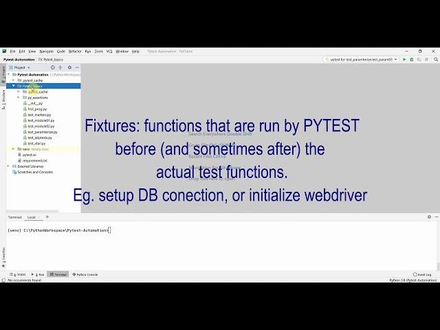 Pytest Tutorial: All About Using Pytest Fixtures with examples | Pytest For Beginners