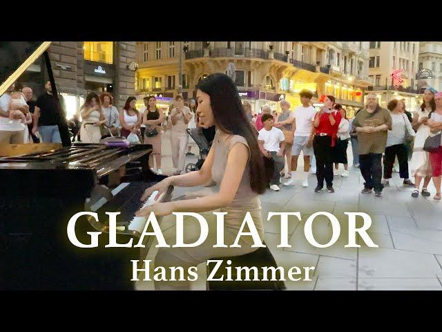 Now We Are Free By Hans Zimmer | Impressive Street Piano Performance By YUKI PIANO