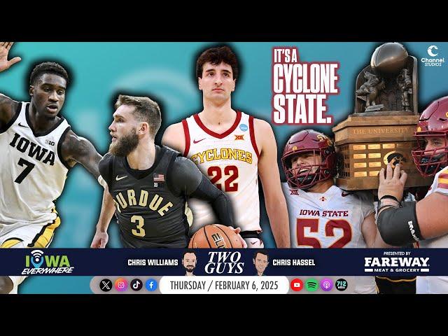 Two Guys: Iowa State clinches Cy-Hawk series, Momcilovic return timeline, SB picks (Feb. 6, 2025)