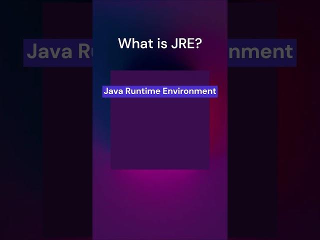 What is JRE ? #java #coding