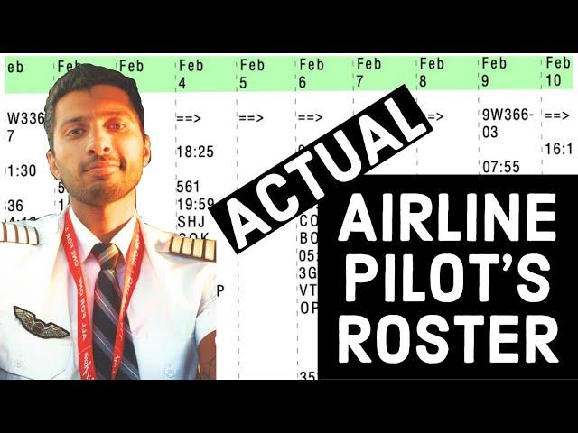 AN AIRLINE PILOT'S (REAL) SCHEDULE l ACTUAL MONTHLY ROSTER