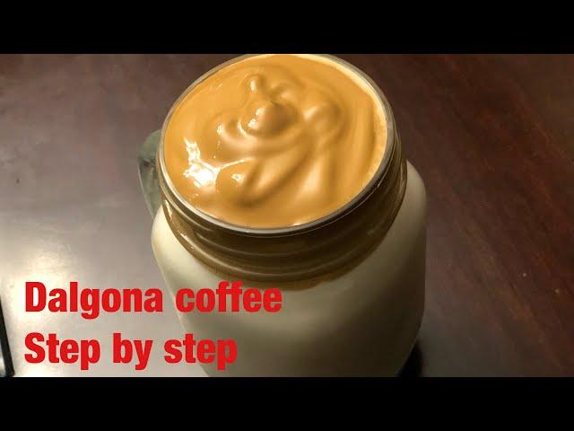 Dalgona Coffee | step by step | easy to make | whipped coffee | Falcon Kitchen