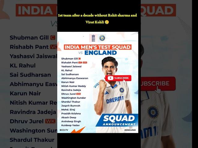 A Team after a Decade without Ro-Ko  #redball #indiancaptain #testcricket #teamindia