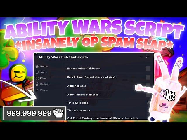 [UPDATE] Ability Wars Script Pastebin Big Hitbox Spam Slap Mobile & PC (Roblox)