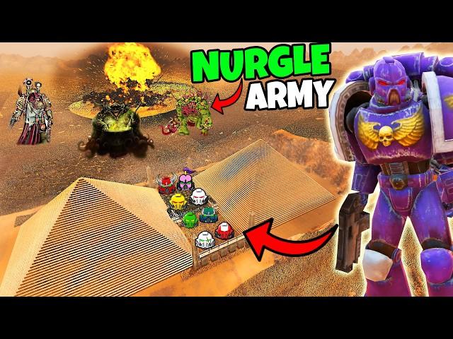 Can All SPACE MARINE Legions Hold FORTRESS vs 8,000,000 NURGLE ARMY?! - UEBS 2: Warhammer 40k Mod