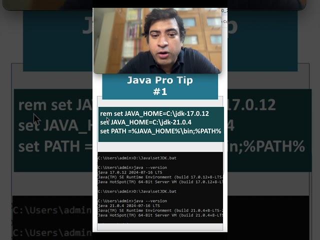 Run Multiple JDK Versions in Windows WITHOUT Installing #codingtips #shorts #javaprogramming
