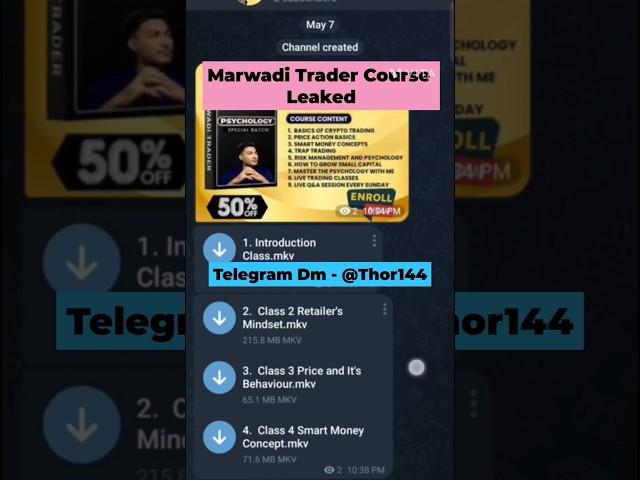 Marwadi Trader Psychology Batch  Full Course Leaked  | Marwadi Trader | #marwaditrader #trading