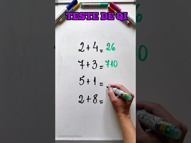 TESTE SEU RACIOCÍNIO  #matematica #raciciniologico #matemática #aulas