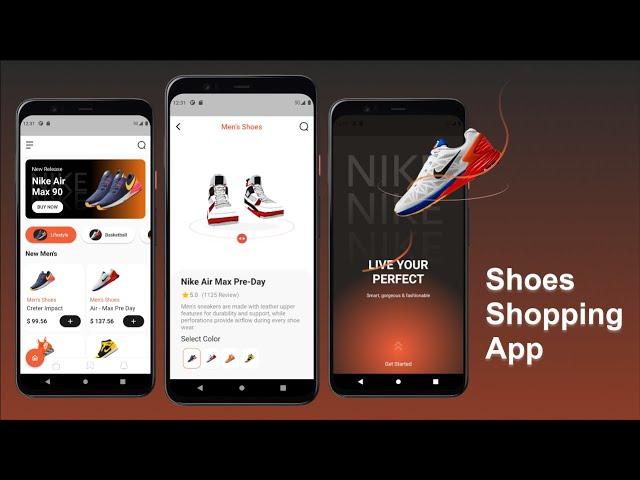 Nice Shoes Shopping App UI with 360 Rotation Image - Flutter E Commerce App Speed Code