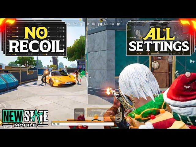 New Best Sensitivity and control PUBG NEW STATE 4 FINGER CLAW | New Update 0.9.43