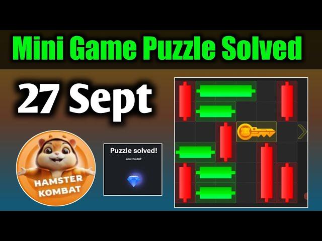 Mini Game Today 27 September Hamster Kombat How To Solve Mini Game Puzzle in Hamster Kombat (100%)