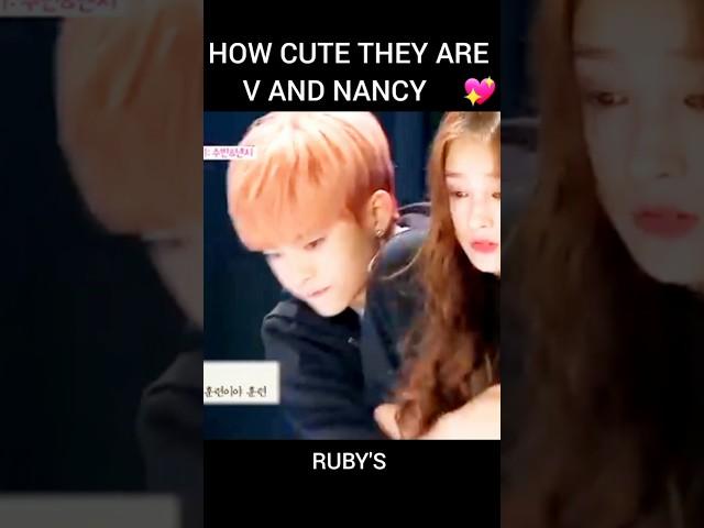 He is v with nancy  (part 3) #bts #shortfeed #kpop #nancy #kimtaehyung