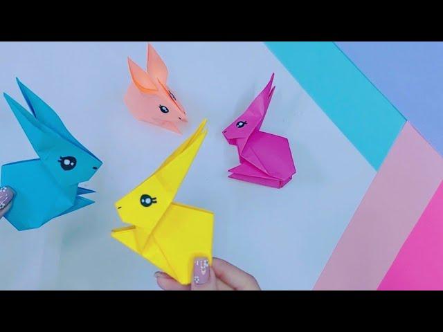 DIY|Origami paper rabbit|Оригами зайчик из бумаги