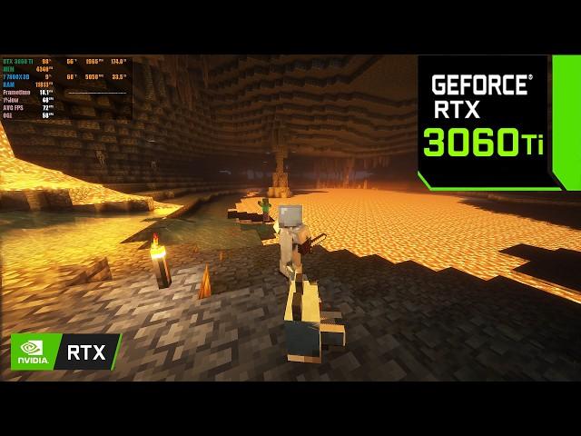 Minecraft Rethinking Voxels Shaders FPS Test | RTX 3060 Ti | 1440p