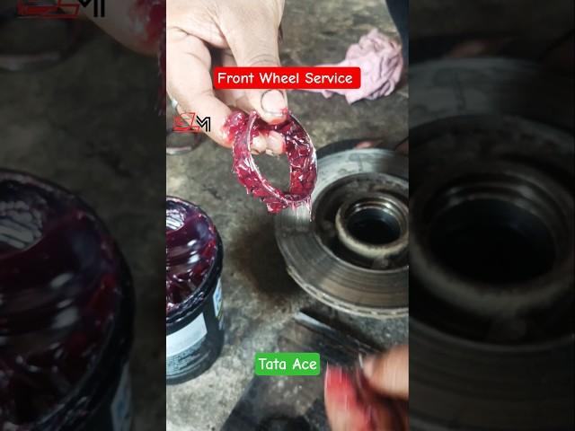 Tata Ace Front Wheel Service #aspur #automobile #mechanic #lm #lokpriyamotors #service #wheels
