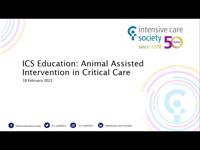 ICS Education: Animal Assisted Intervention in Critical Care