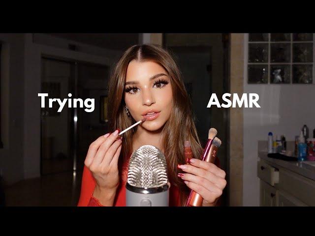 Brooke Monk tries ASMR *get ready with me*