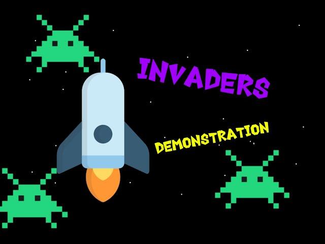 Invaders - gameplay demonstration (Java and LibGDX)