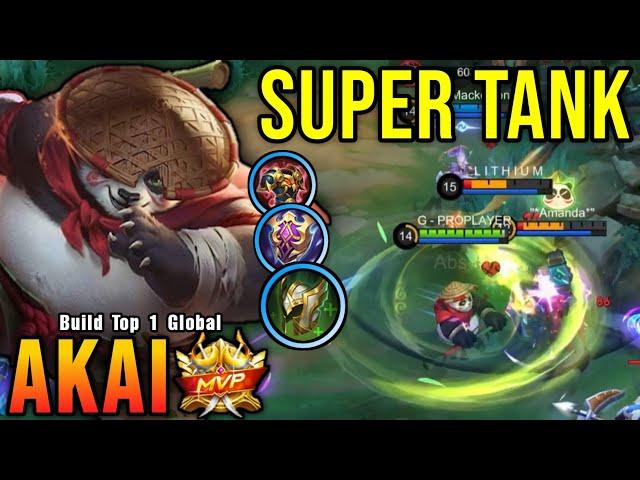 100% ANNOYING!! Super Tank Akai MVP Plays!! - Build Top 1 Global Akai ~ MLBB